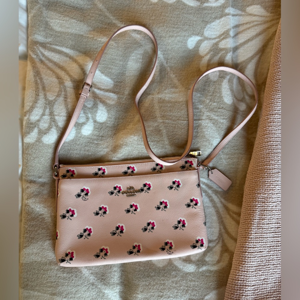 Coach Floral Pink Crossbody Bag